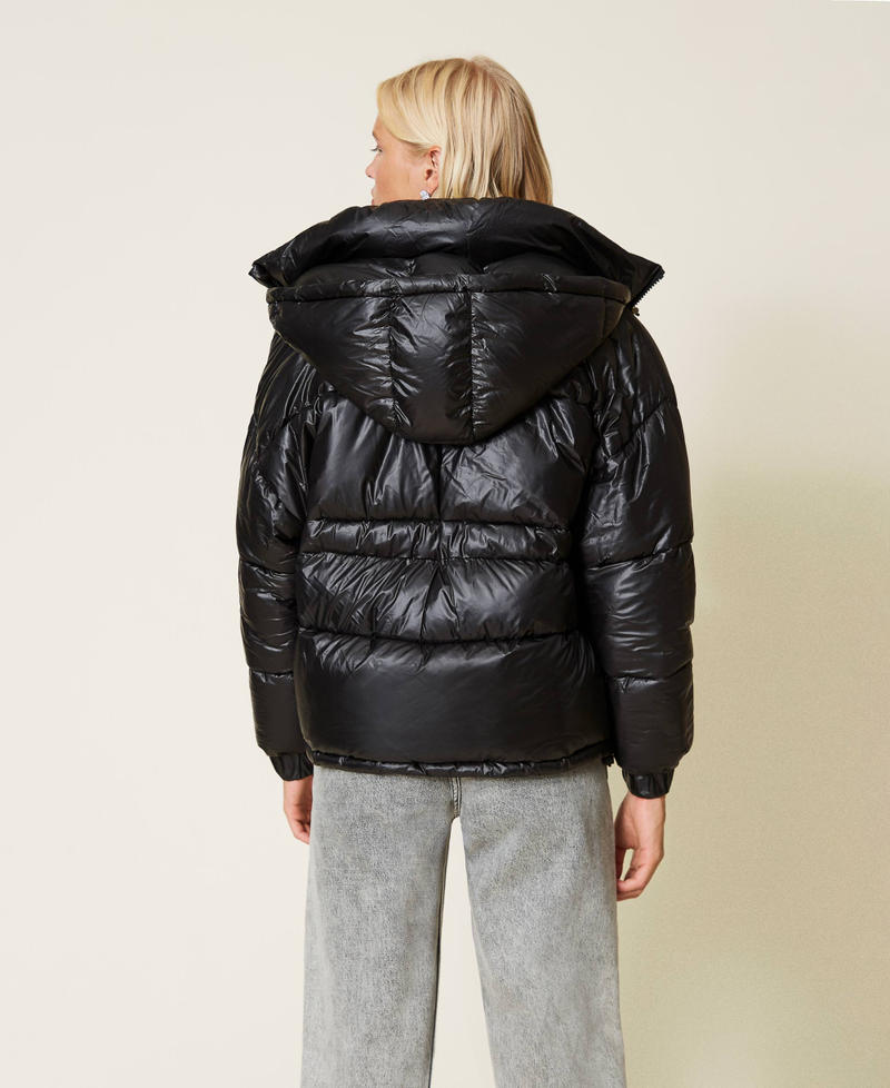 Ultra-light puffer jacket with hood Black Woman 212TP214E-04
