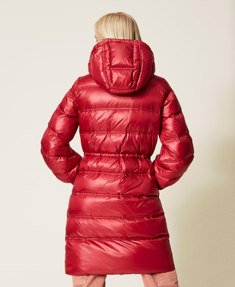 L&t puff jacket red online