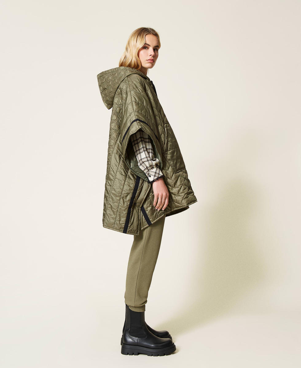 Padded cape with logo Alpine Green Woman 212TP2150-03