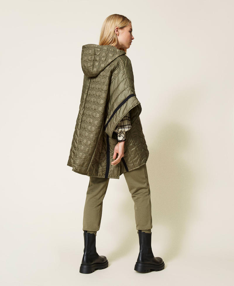 Padded cape with logo Alpine Green Woman 212TP2150-05