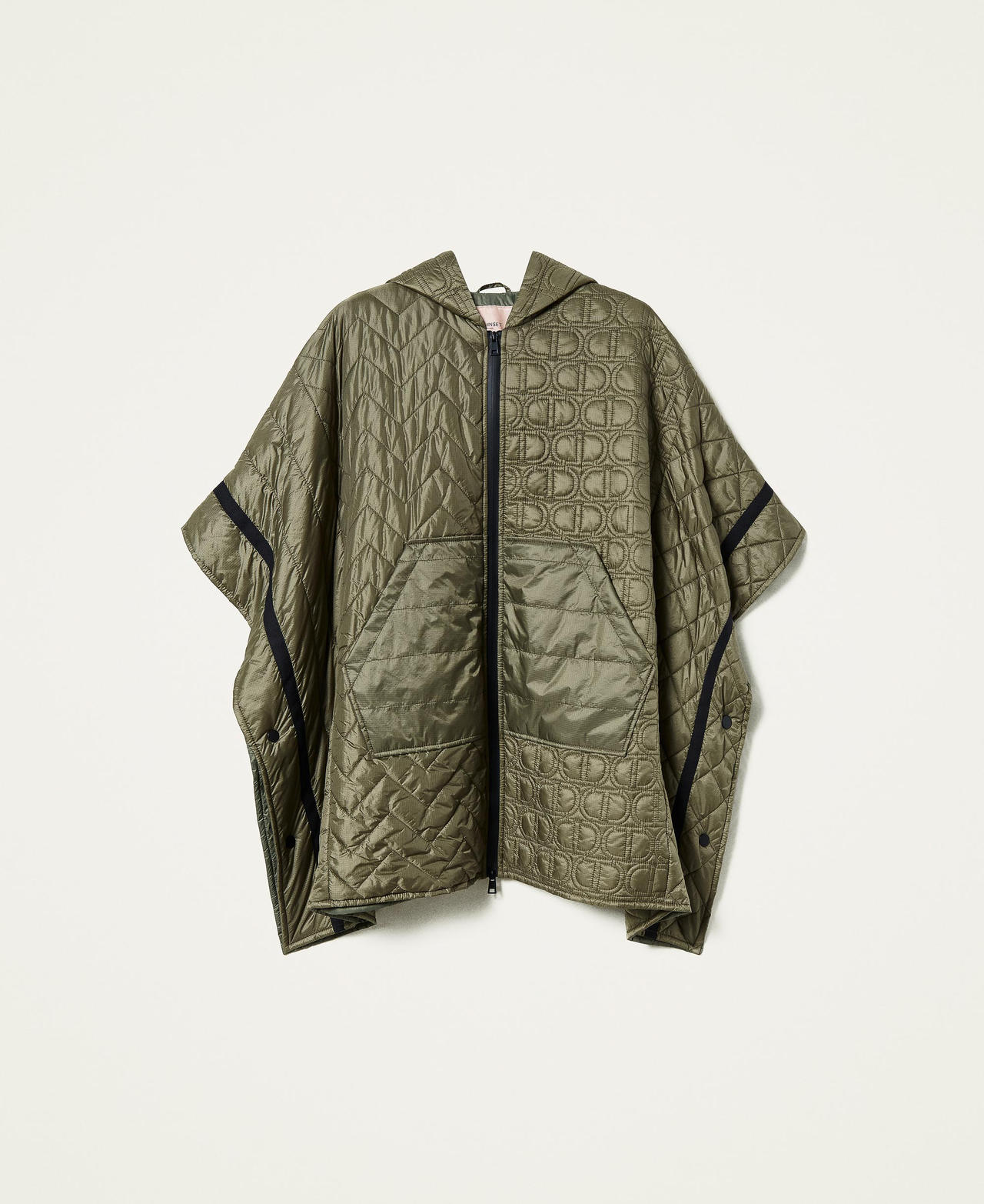 Padded cape with logo Alpine Green Woman 212TP2150-0S