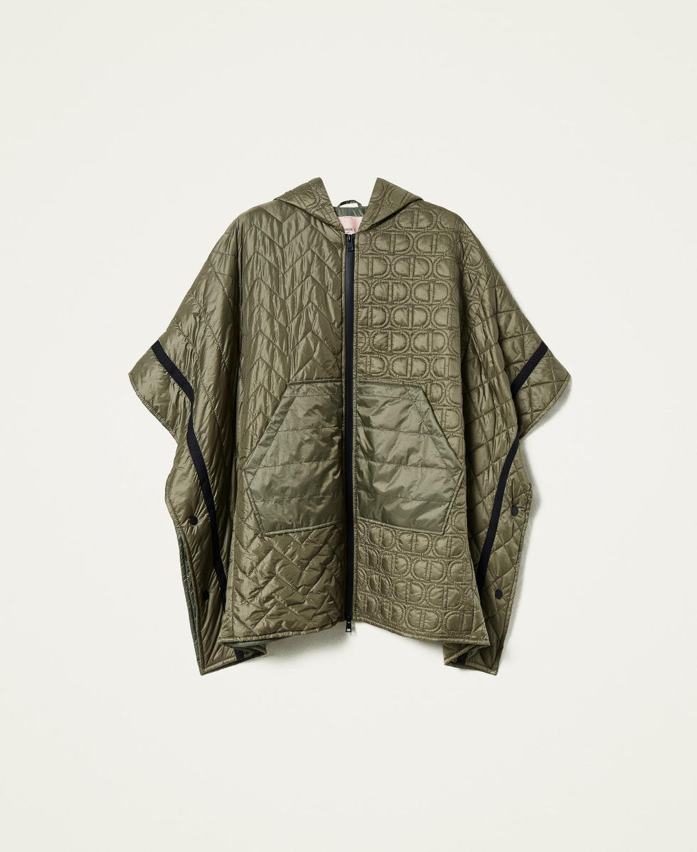 Padded cape with logo Alpine Green Woman 212TP2150-0S