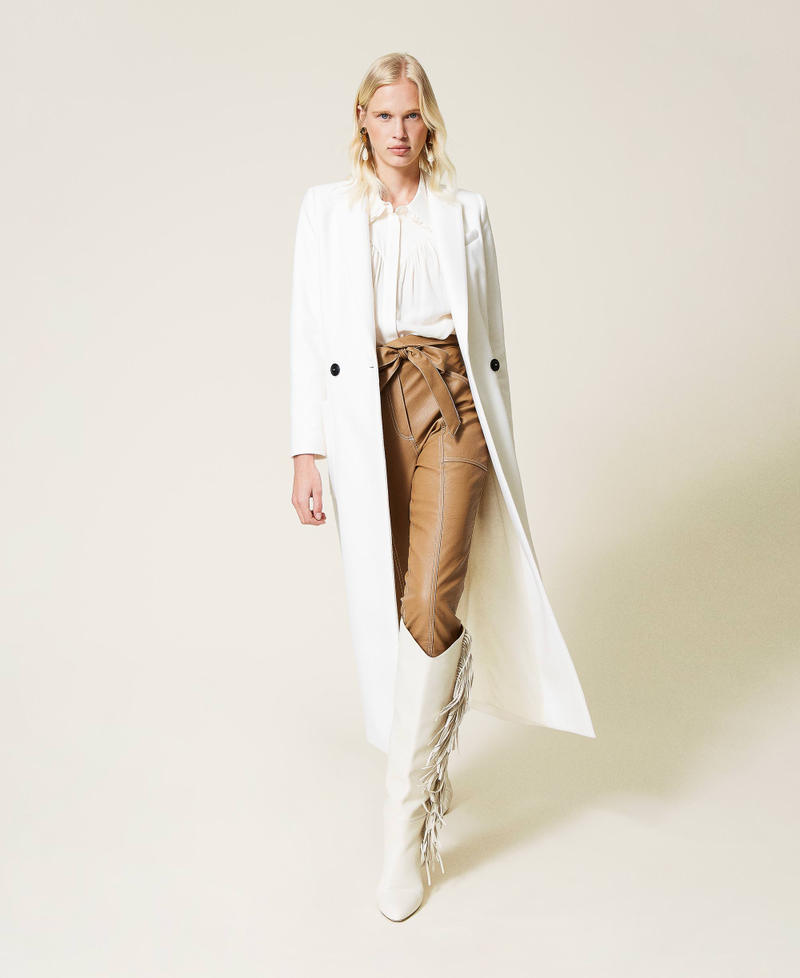 Wool blend long coat White Snow Woman 212TP2181-01
