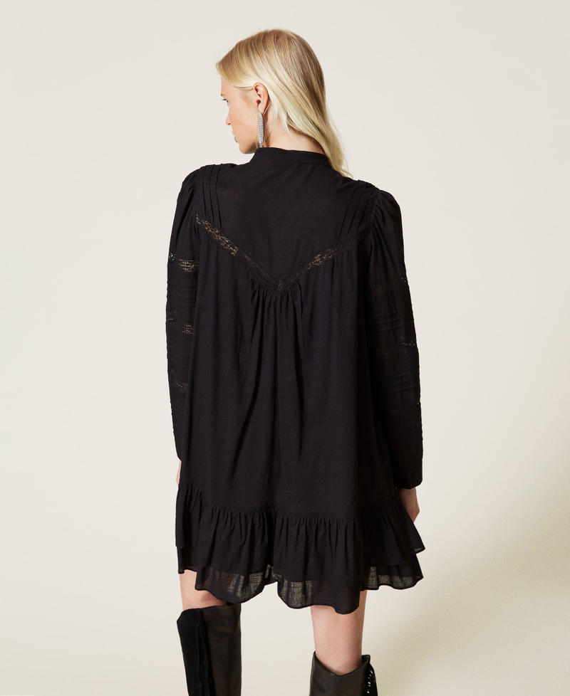 Платье из муслина с вышивкой Черный женщина 212TP2190-03