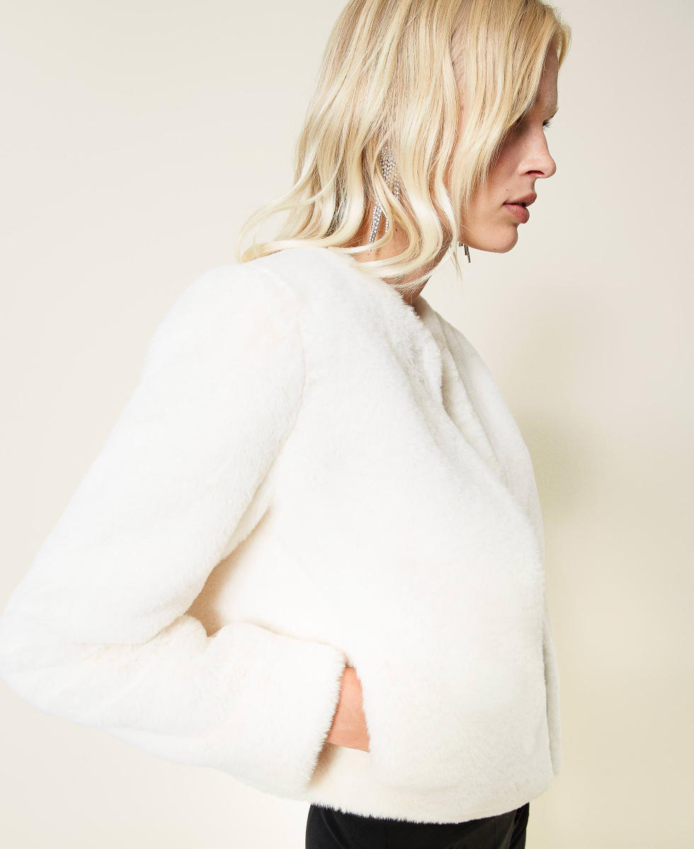 Blouson gilet avec poches Blanc Neige Femme 212TP2232-03