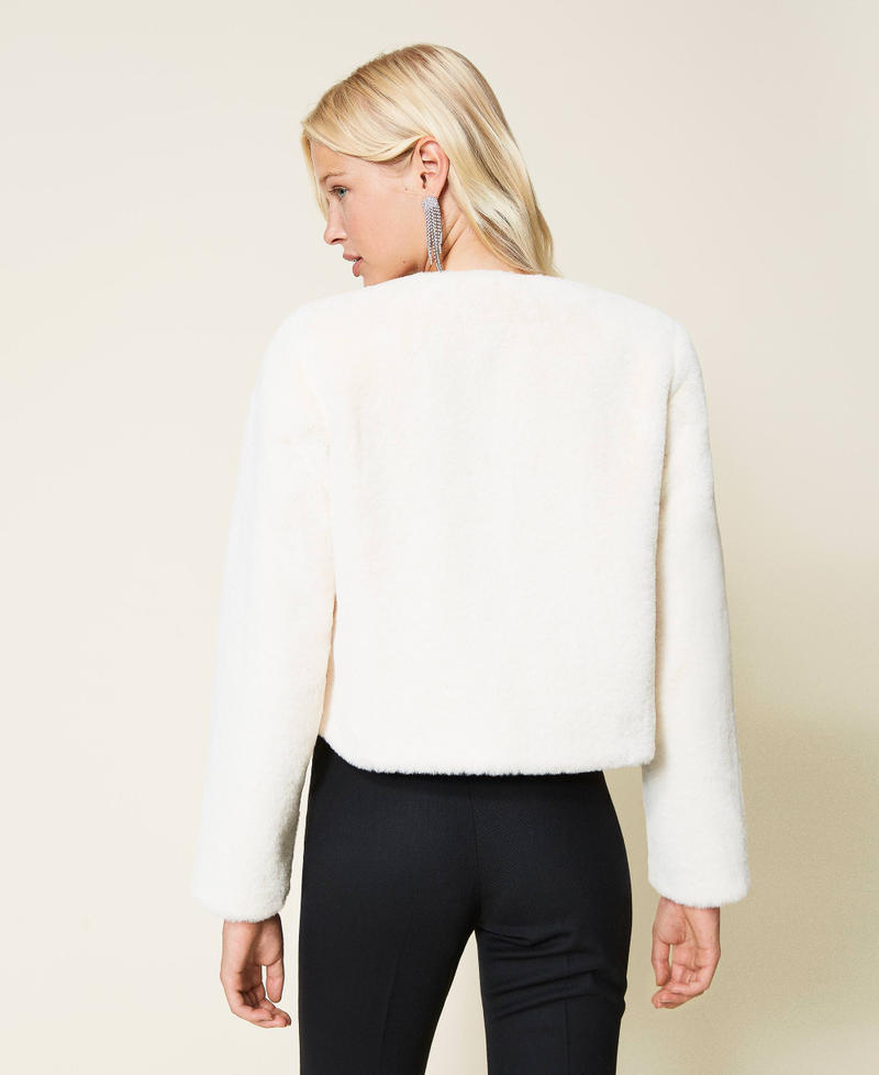 Mandarin collar jacket with pockets White Snow Woman 212TP2232-04