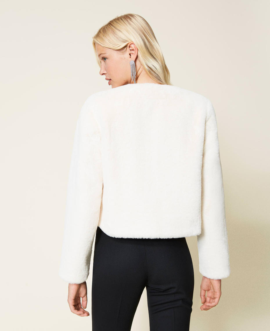 Mandarin collar jacket with pockets White Snow Woman 212TP2232-04