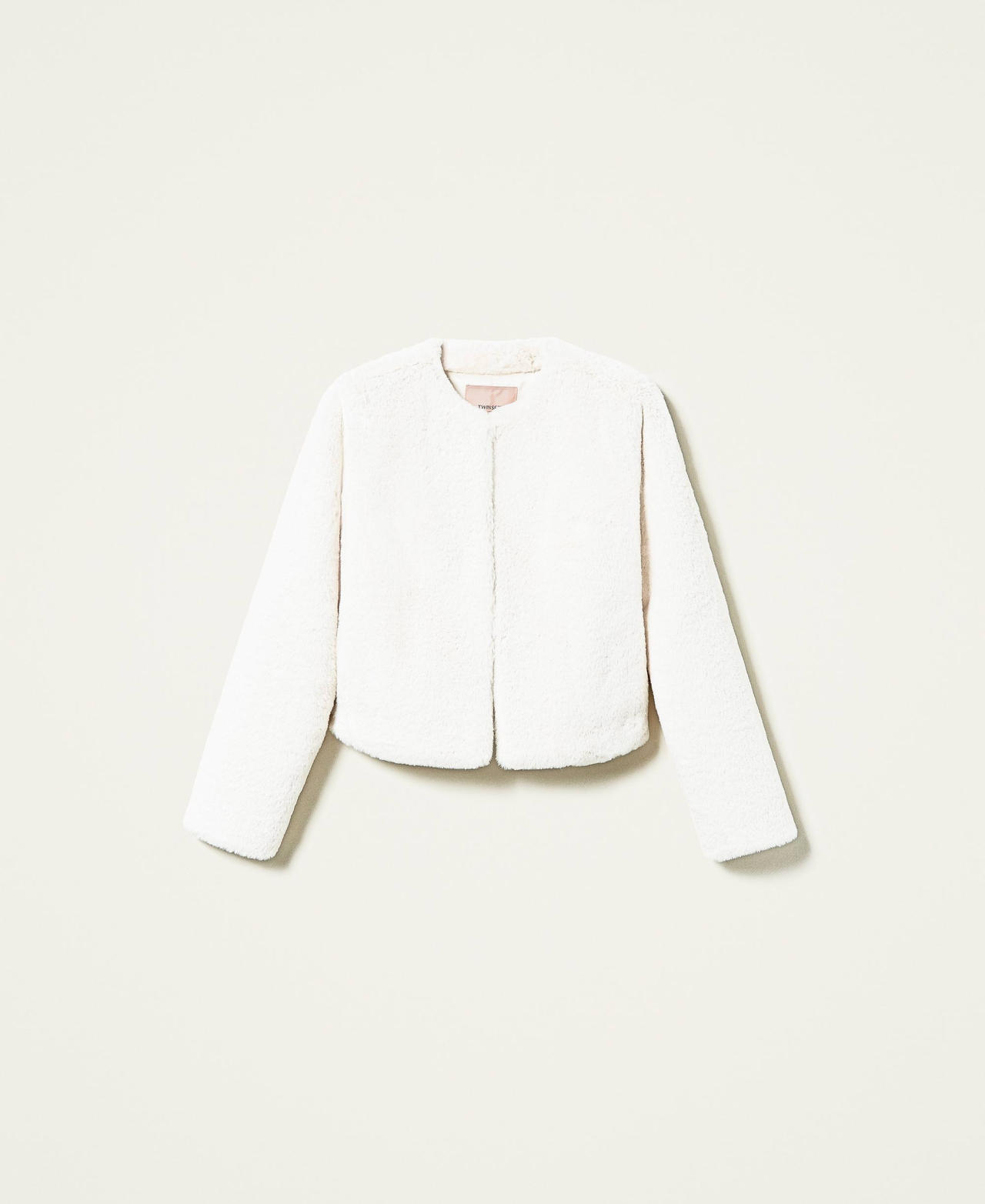 Mandarin collar jacket with pockets White Snow Woman 212TP2232-0S