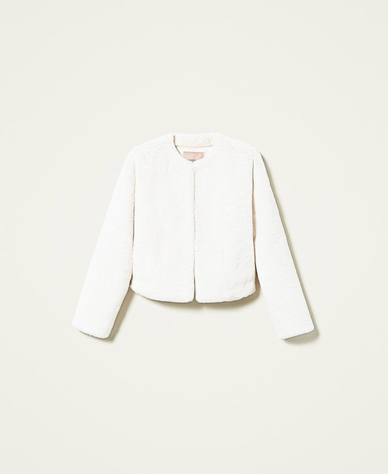 Mandarin collar jacket with pockets White Snow Woman 212TP2232-0S
