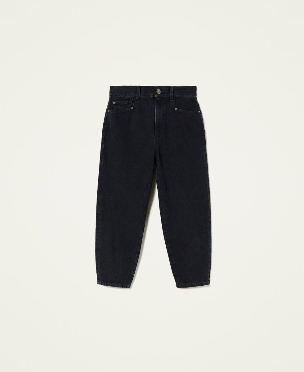 Carrot fit high waist jeans Woman Blue TWINSET Milano