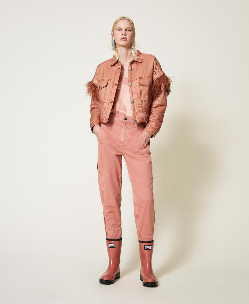 Bull cotton cargo trousers Canyon Pink Woman 212TP235A-02