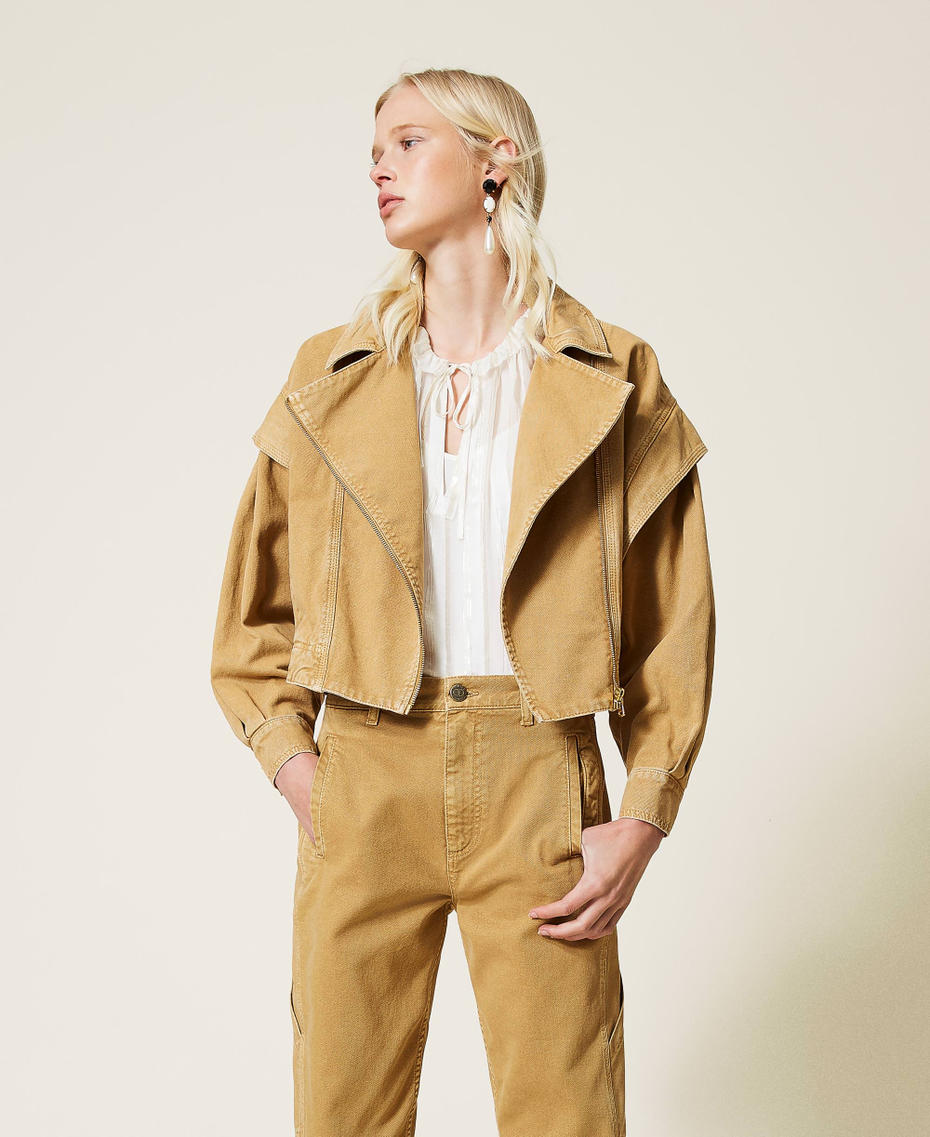 Wide bull jacket &ldquo;Rum&rdquo; Brown Woman 212TP235B-01