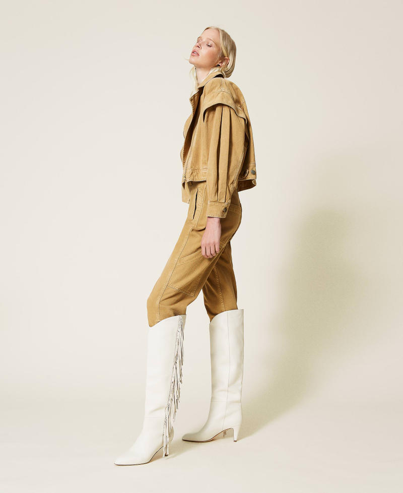 Wide bull jacket &ldquo;Rum&rdquo; Brown Woman 212TP235B-03