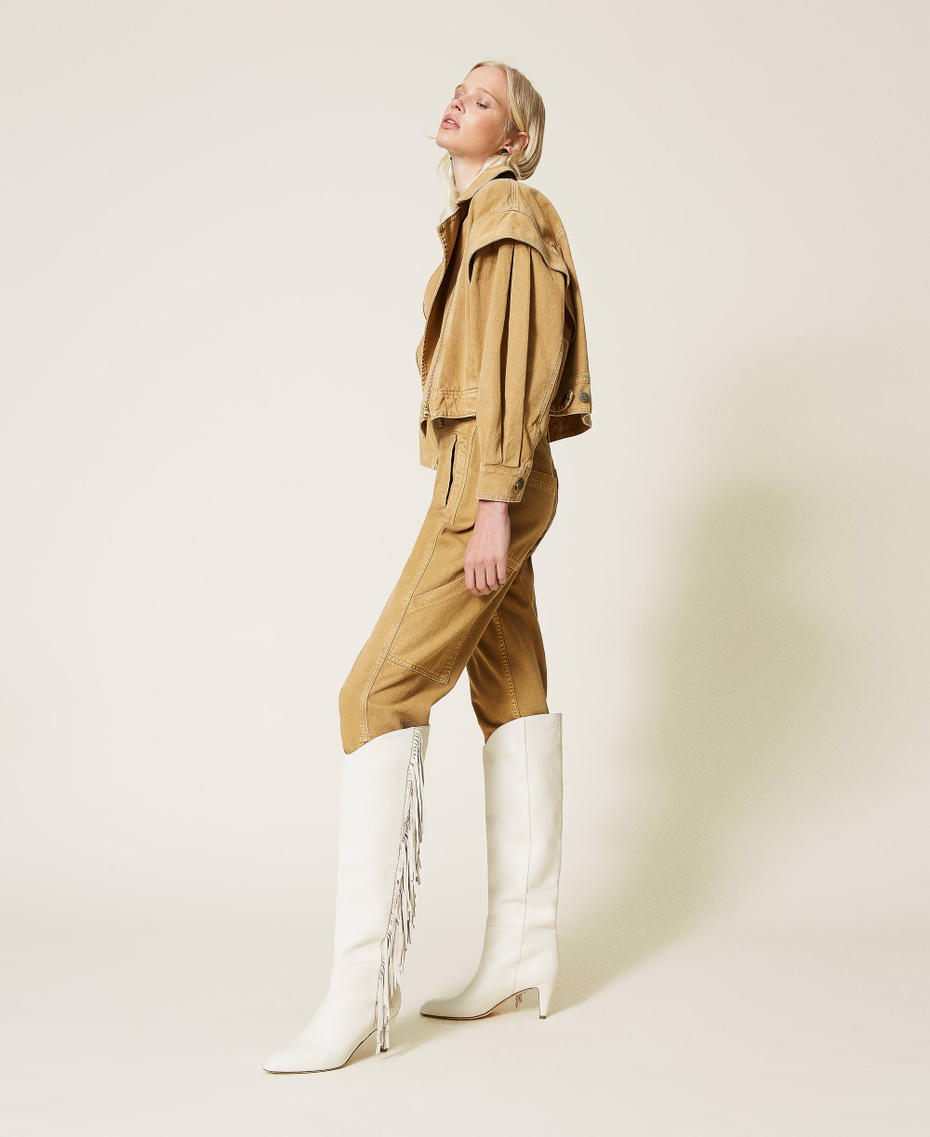 Wide bull jacket &ldquo;Rum&rdquo; Brown Woman 212TP235B-03