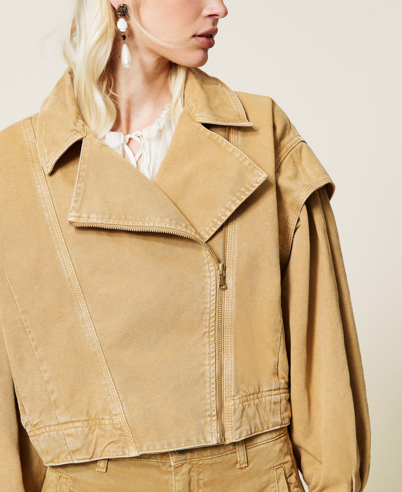 Wide bull jacket &ldquo;Rum&rdquo; Brown Woman 212TP235B-05