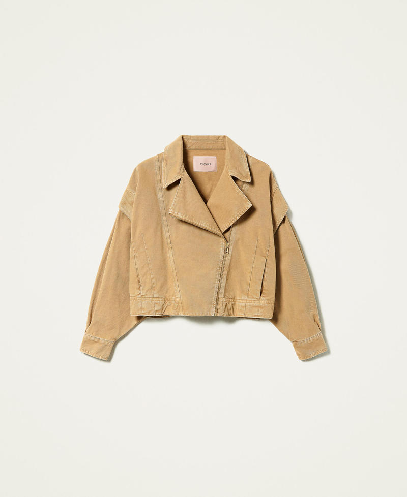 Wide bull jacket &ldquo;Rum&rdquo; Brown Woman 212TP235B-0S