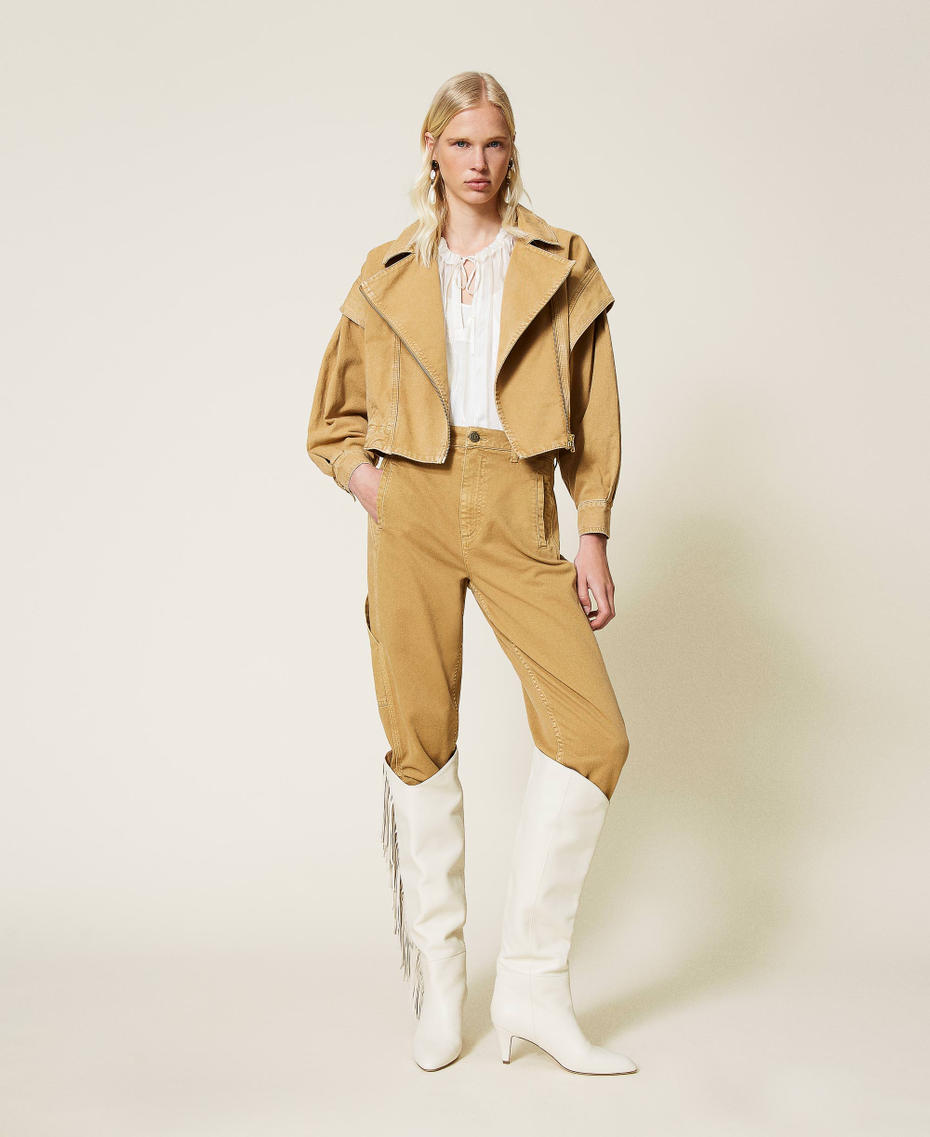 Wide bull jacket &ldquo;Rum&rdquo; Brown Woman 212TP235B-0T