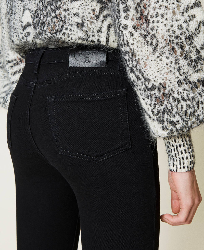 High waist skinny jeans Black Denim Woman 212TP2360-05
