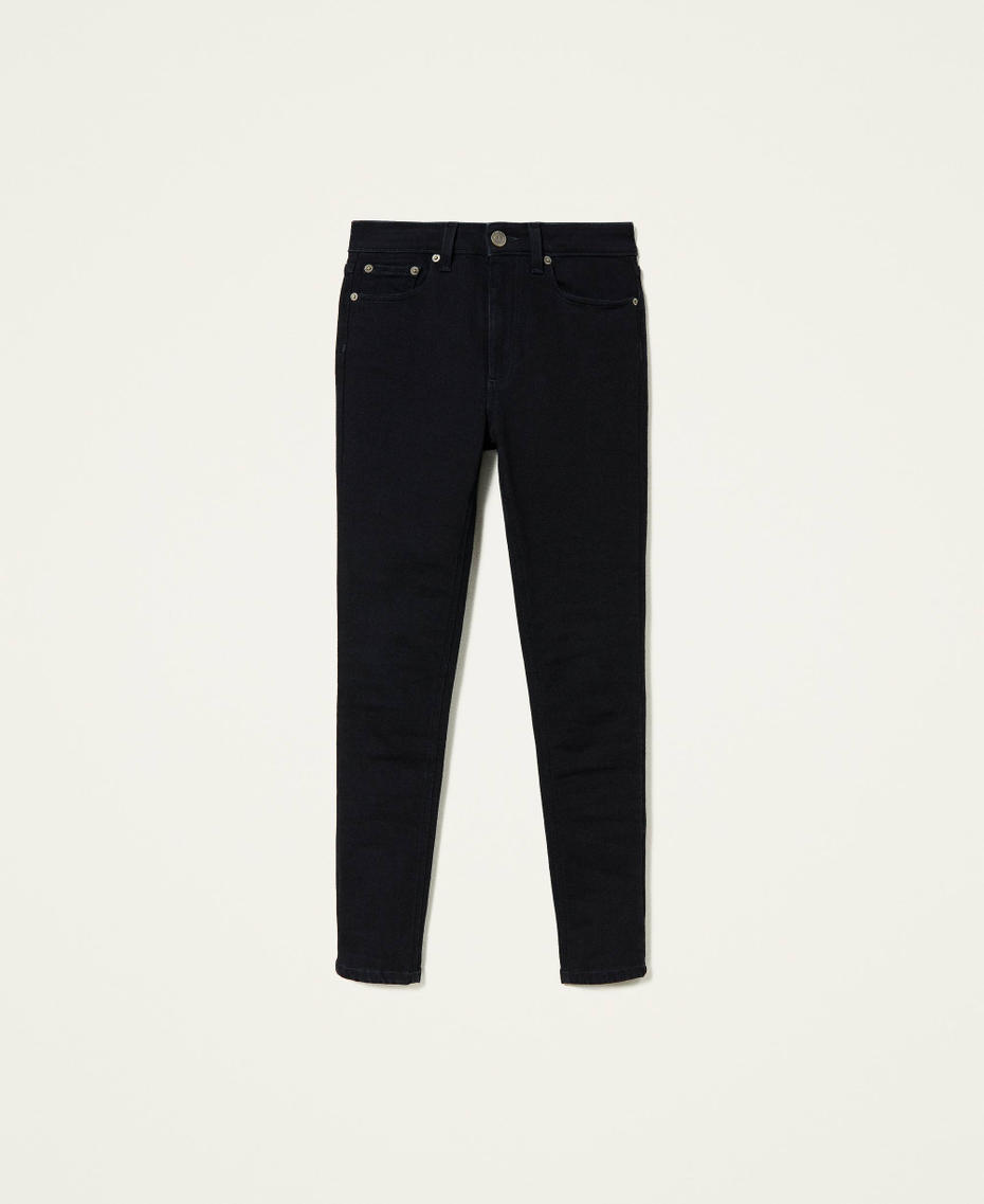 High waist skinny jeans Black Denim Woman 212TP2360-0S