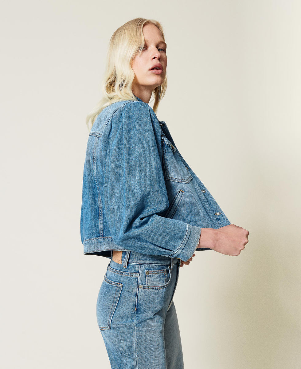 Jeans bicolore donna discount