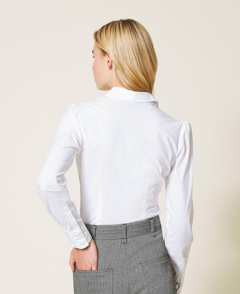 Poplin bodysuit White Woman 212TP2383-03