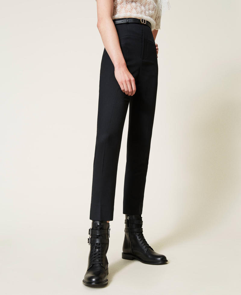 Wool cigarette trousers Black Woman 212TP2490-03