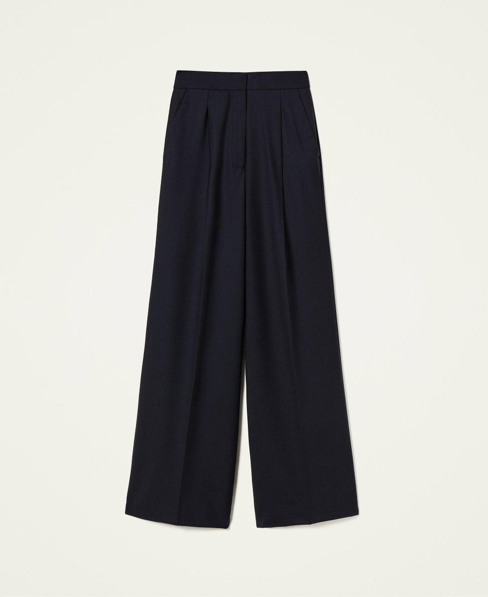 Wool palazzo trousers Black Woman 212TP2493-0S
