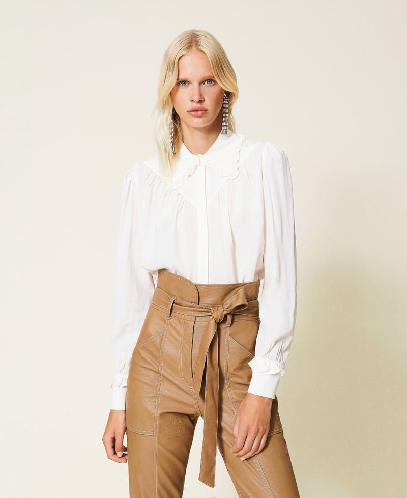 Silk blend shirt White Snow Woman 212TP2504-01