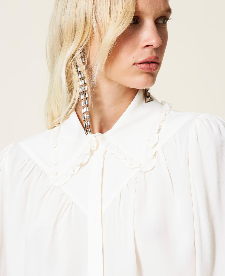 Silk blend shirt White Snow Woman 212TP2504-05