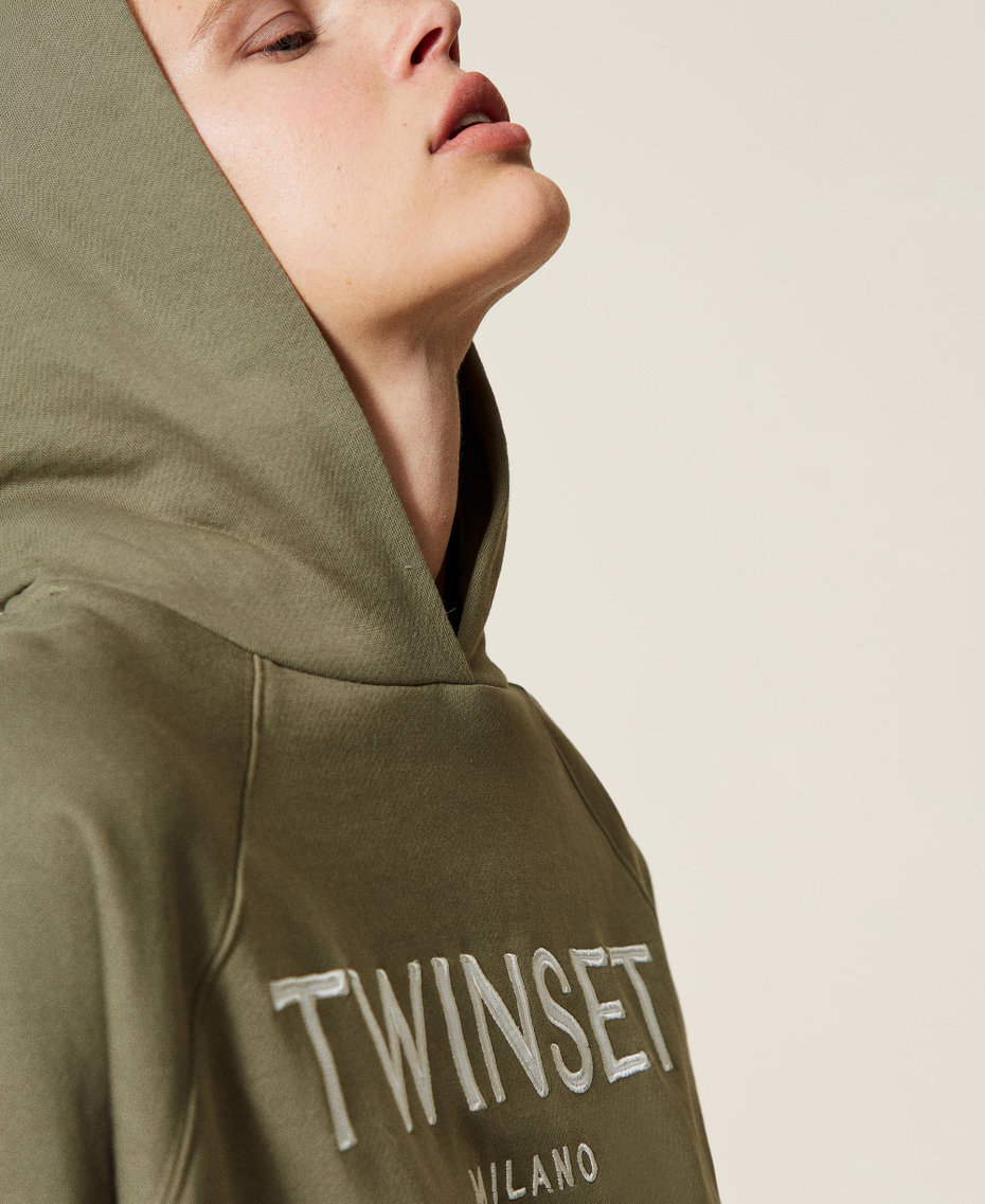 Hoodie with logo embroidery