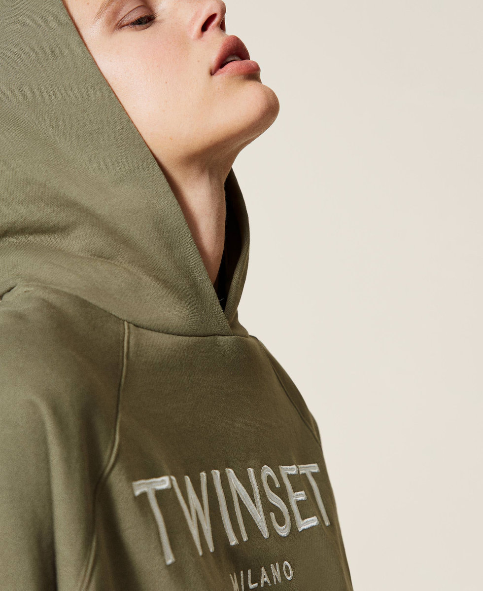 Hoodie with logo embroidery