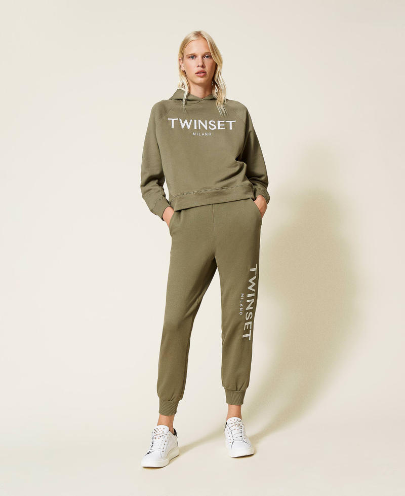 Hoodie with logo embroidery