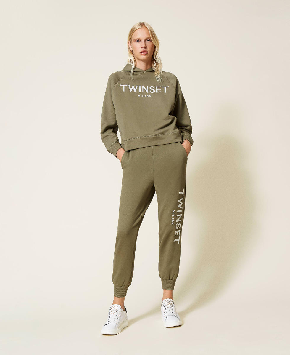 Hoodie with logo embroidery