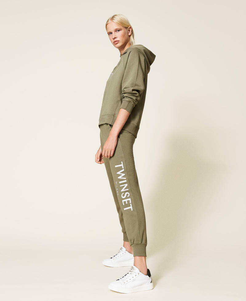 Joggers with embroidered logo Alpine Green Woman 212TP2572-02