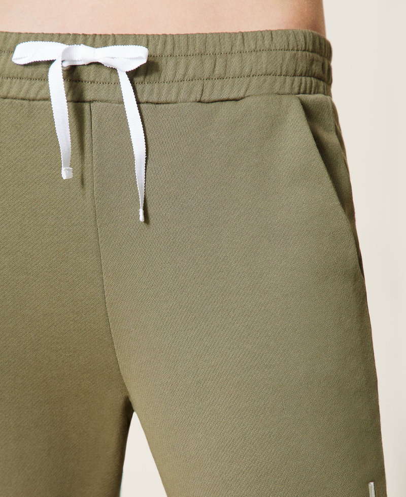 Pantalon de jogging avec logo brodé Vert Alpin Femme 212TP2572-05