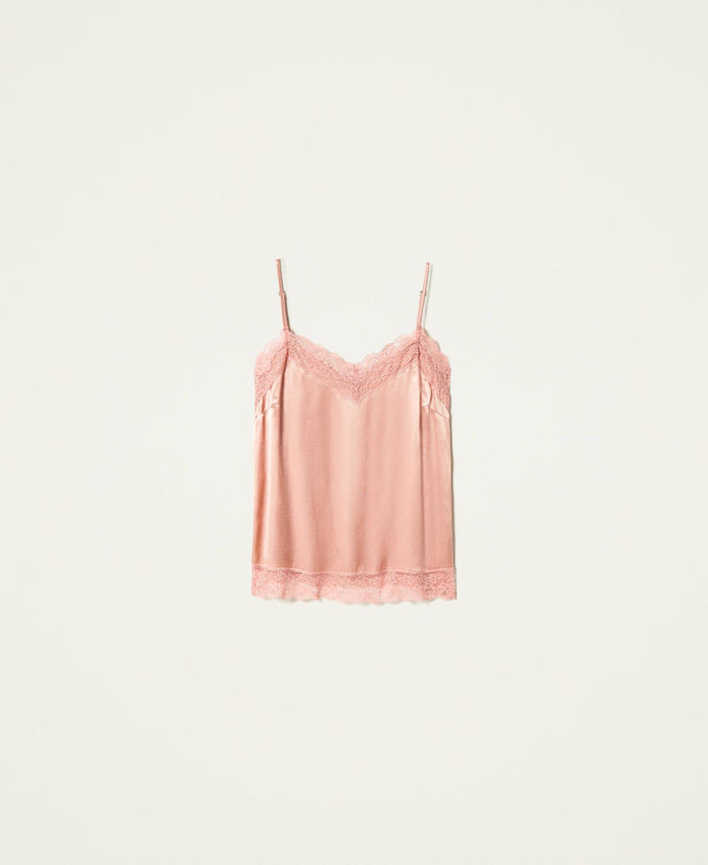 Top in raso con pizzo Rosa Canyon Donna 212TP2602-0S