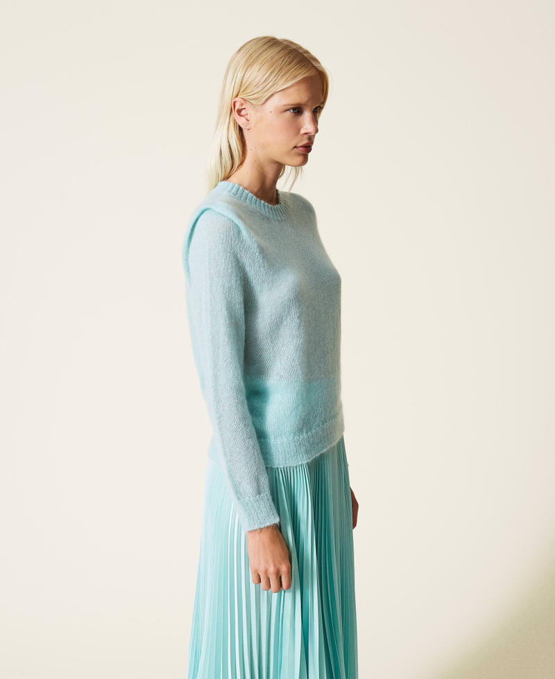 Mohair blend jumper Green Satin Woman 212TP3091-03