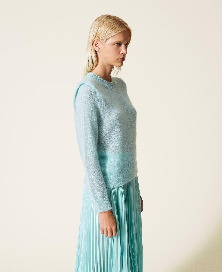 Mohair blend jumper Green Satin Woman 212TP3091-03