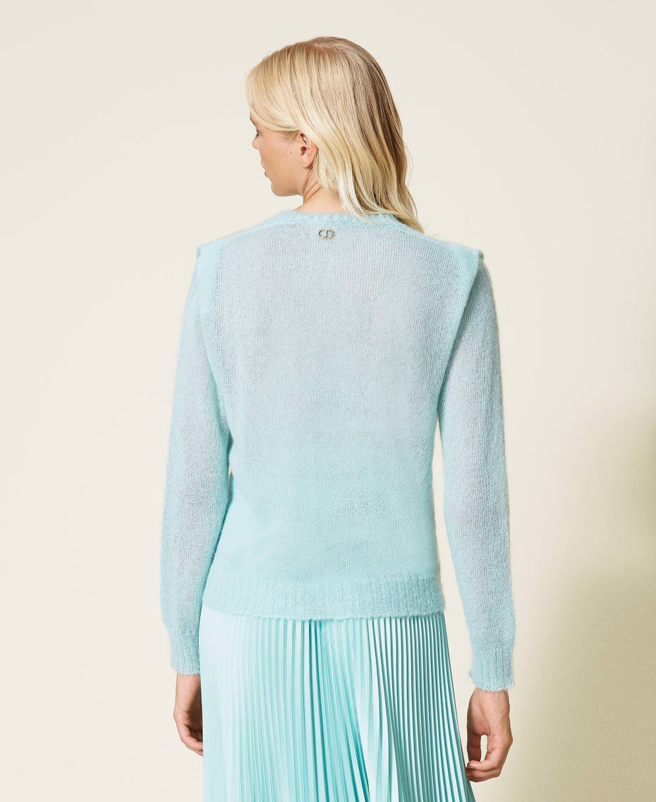 Mohair blend jumper Green Satin Woman 212TP3091-04