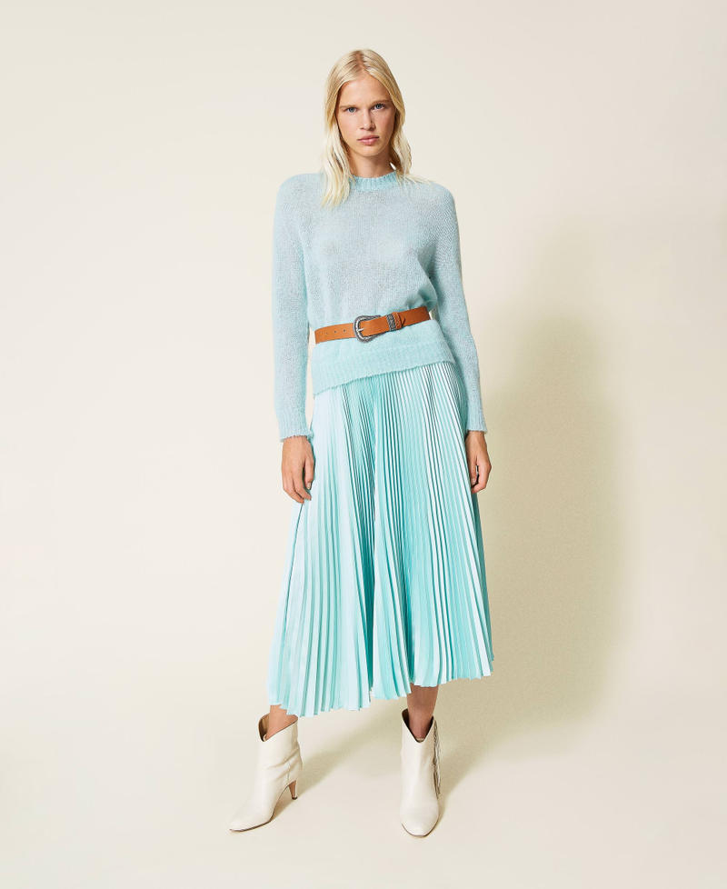 Mohair blend jumper Green Satin Woman 212TP3091-0T