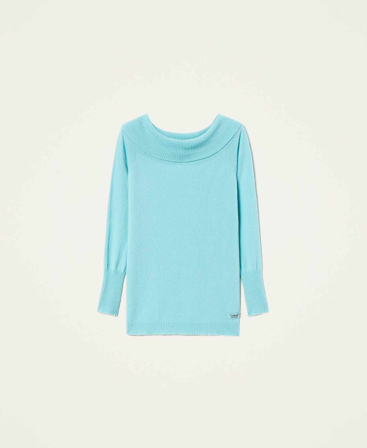 Pullover aus Kaschmirmischung Green Satin Frau 212TP3141-0S