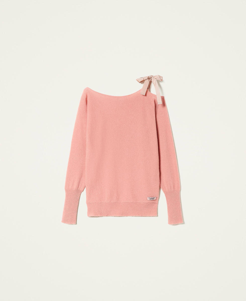 Pull en cachemire m&eacute;lang&eacute; avec ruban Rose Canyon Femme 212TP3143-0S