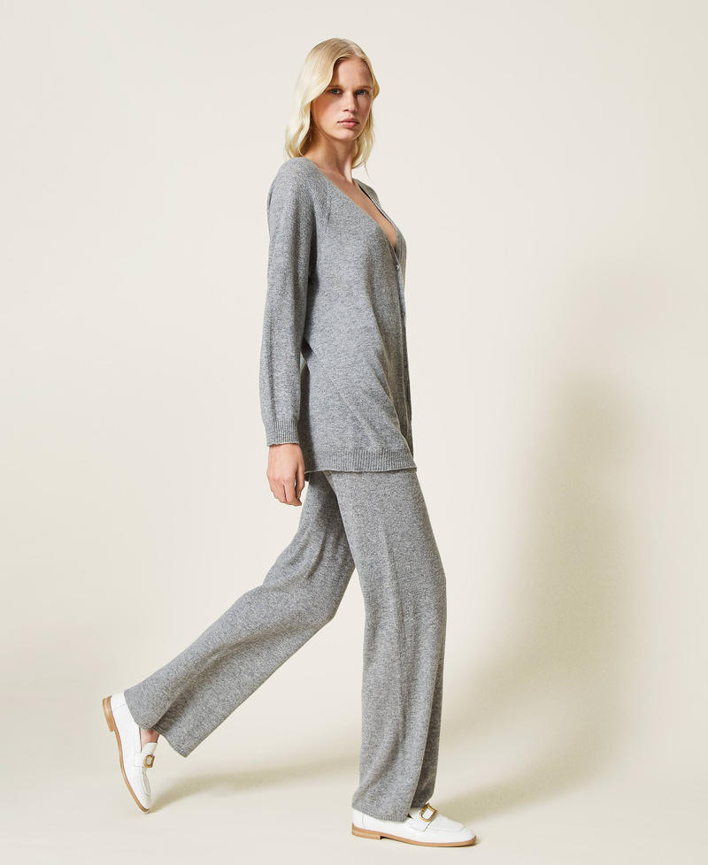 Брюки-палаццо из смесового кашемира Серый M&eacute;lange женщина 212TP3144-05
