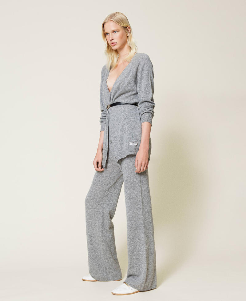 Cardigan aus Kaschmirmischung Grau Melange Frau 212TP3145-04