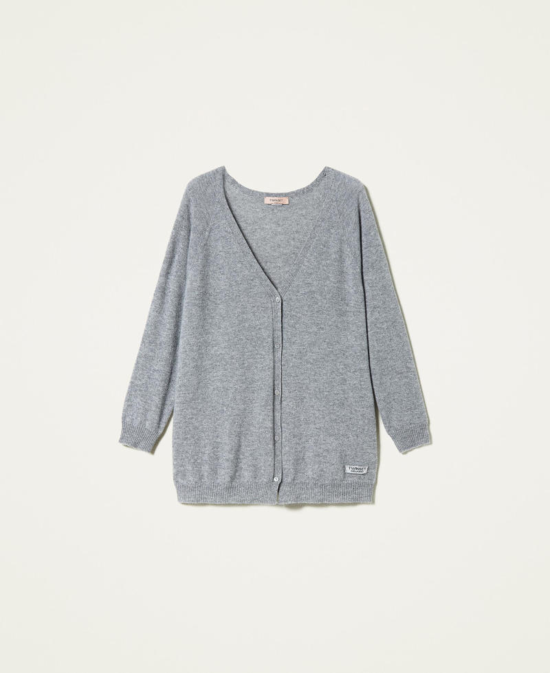 Cardigan aus Kaschmirmischung Grau Melange Frau 212TP3145-0S