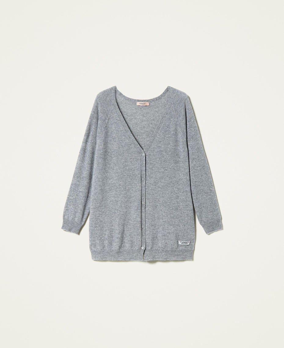 Cardigan aus Kaschmirmischung Grau Melange Frau 212TP3145-0S