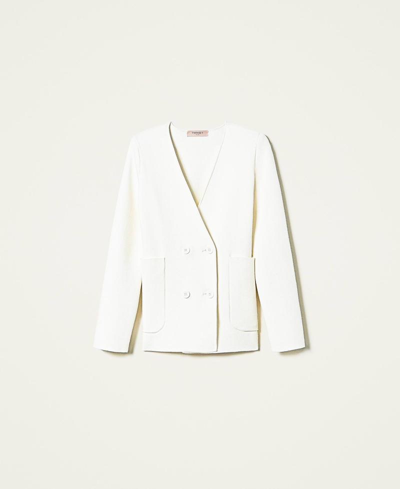 Jacquard knit blazer