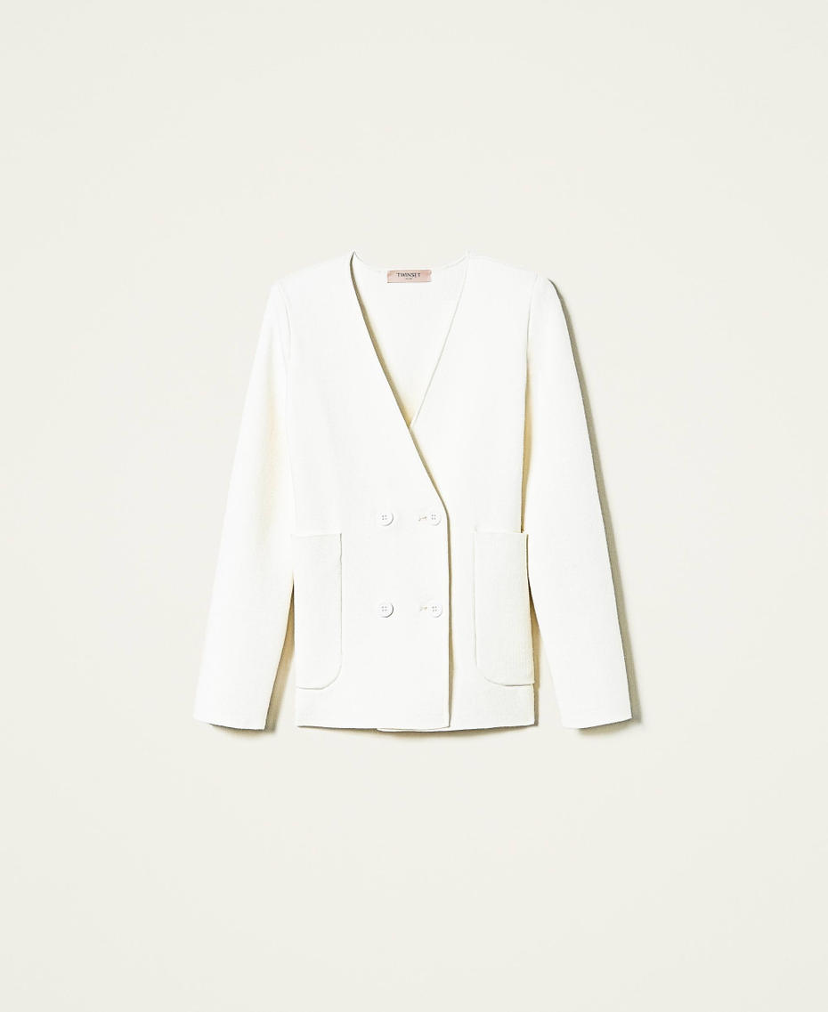 Jacquard knit blazer