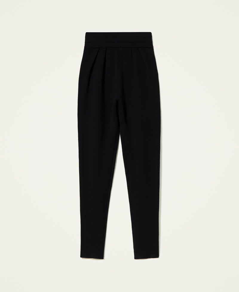 Knit cigarette trousers