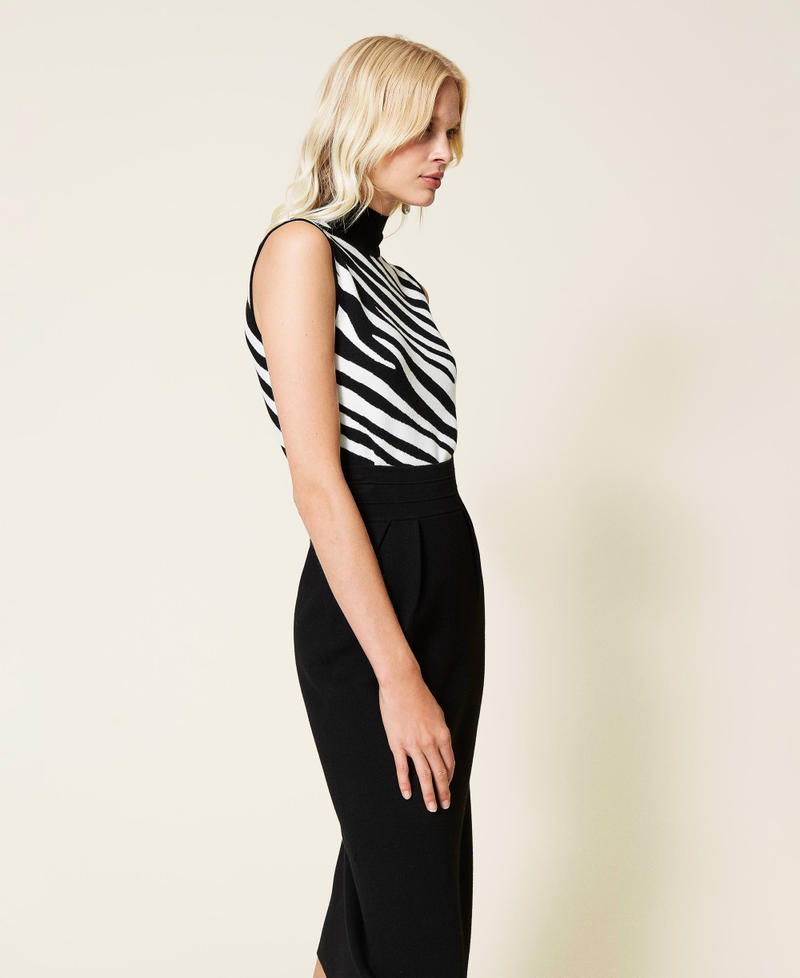 Knit midi skirt Black Woman 212TP3242-03